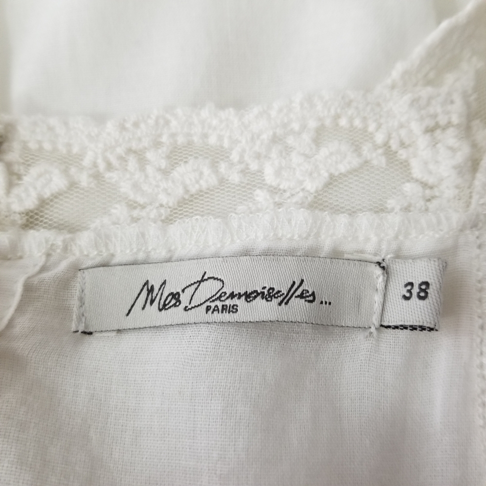 Mes Demoiselles Paris White Hi-low Top Size 38 EU or small US - Picture 4 of 7